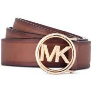 Michael Kors Women's Logo-Buckle Leather Belt Size Small